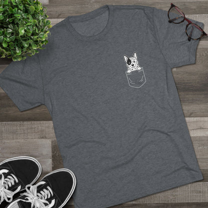 Australian Cattle Dog Pocket-Print Tri-blend Tee