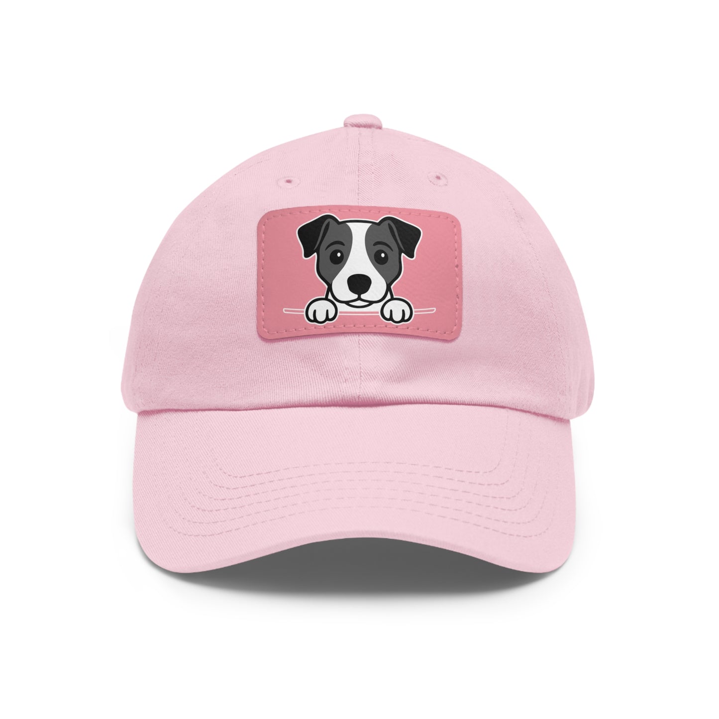 Jack Russell Terrier Dad Hat – Unisex Leather Patch Adjustable Cap
