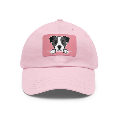 Jack Russell Terrier Dad Hat – Unisex Leather Patch Adjustable Cap