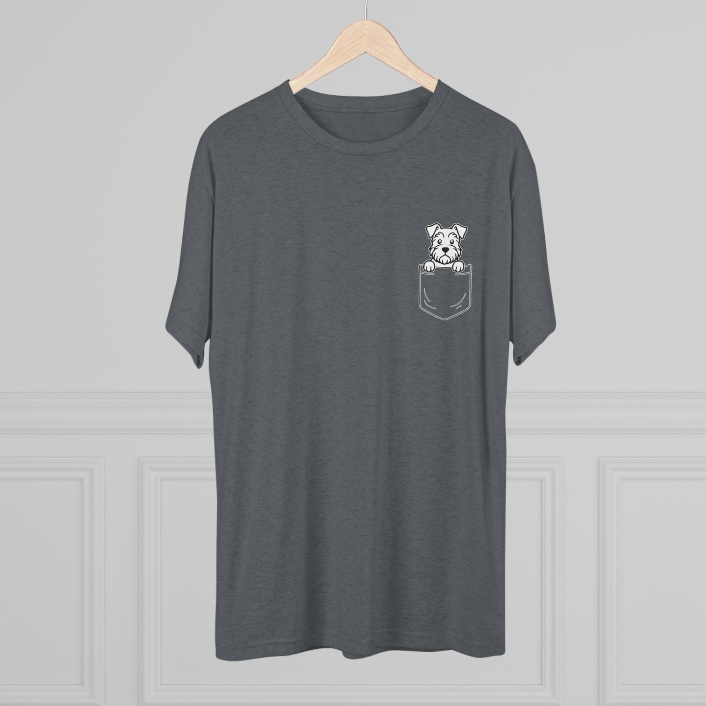 Schnauzer Pocket-Print Tri-blend Tee