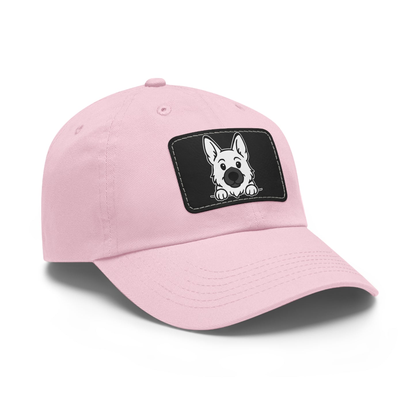 German Shepherd Dad Hat – Unisex Leather Patch Adjustable Cap