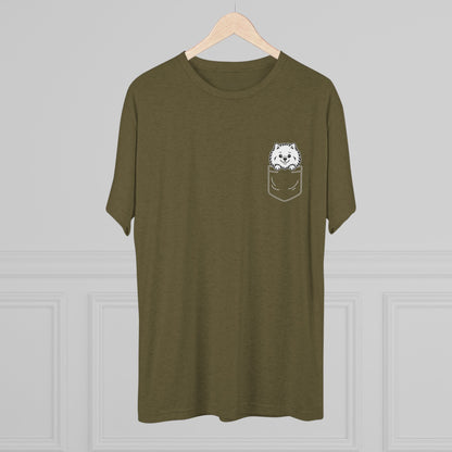 Pomeranian Pocket-Print Tri-blend Tee