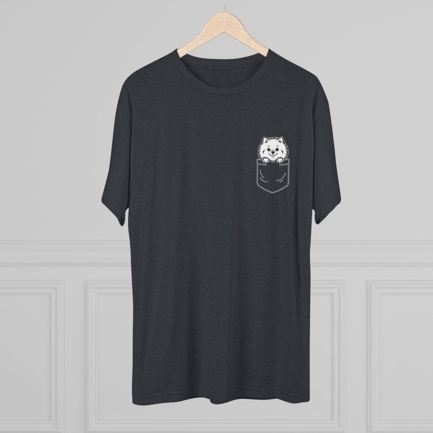 Pomeranian Pocket-Print Tri-blend Tee