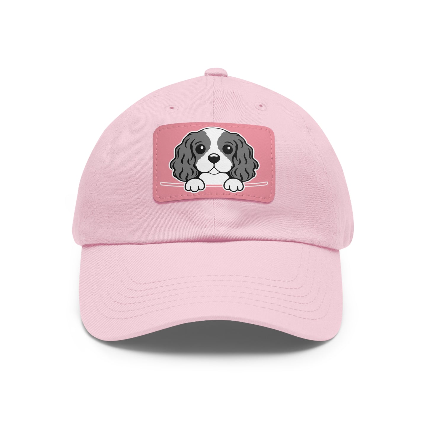 Cavalier King Charles Spaniel Dad Hat – Unisex Leather Patch Adjustable Cap