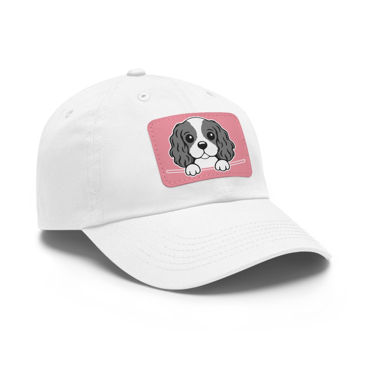 Cavalier King Charles Spaniel Dad Hat – Unisex Leather Patch Adjustable Cap