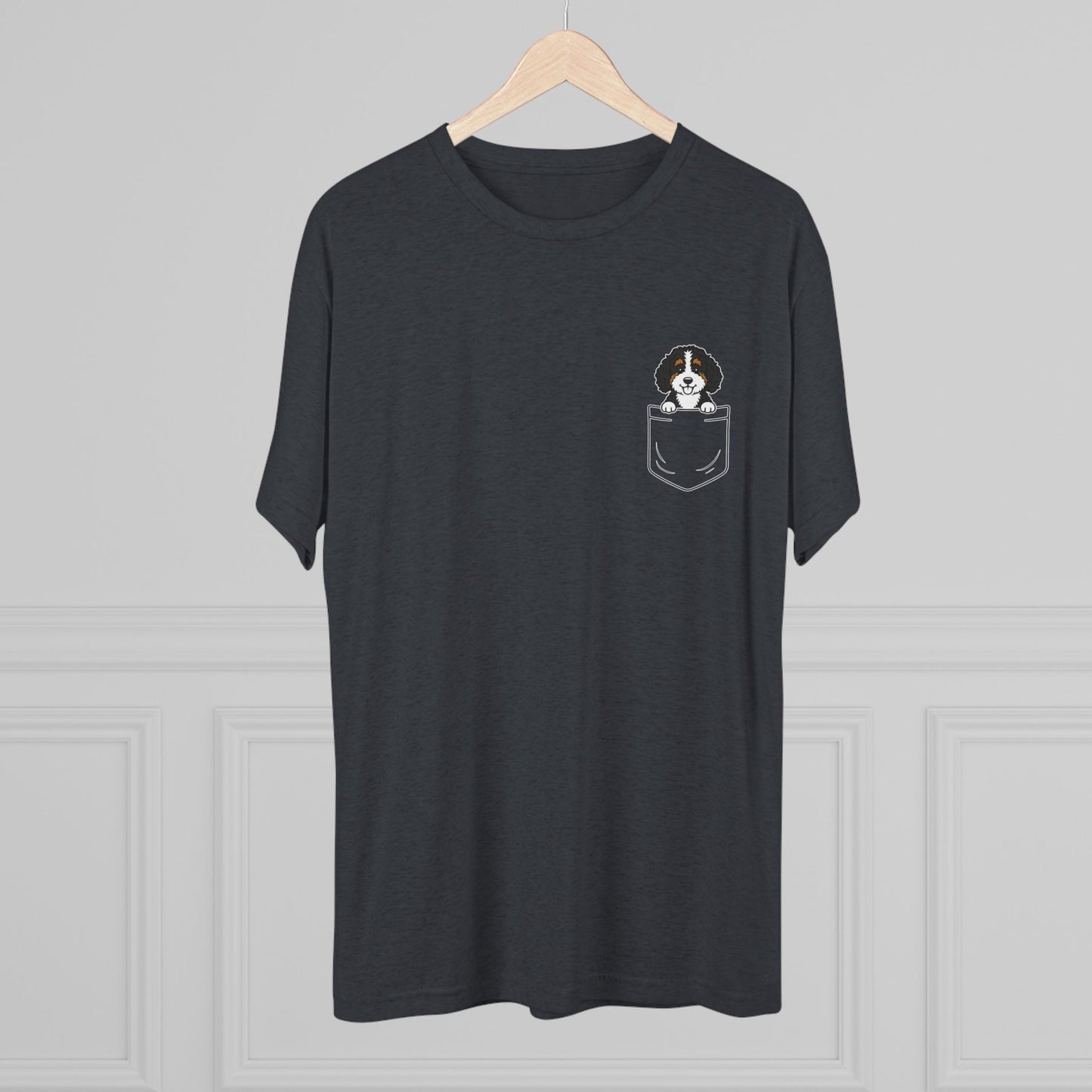 Bernedoodle Pocket-Print Tri-blend Tee