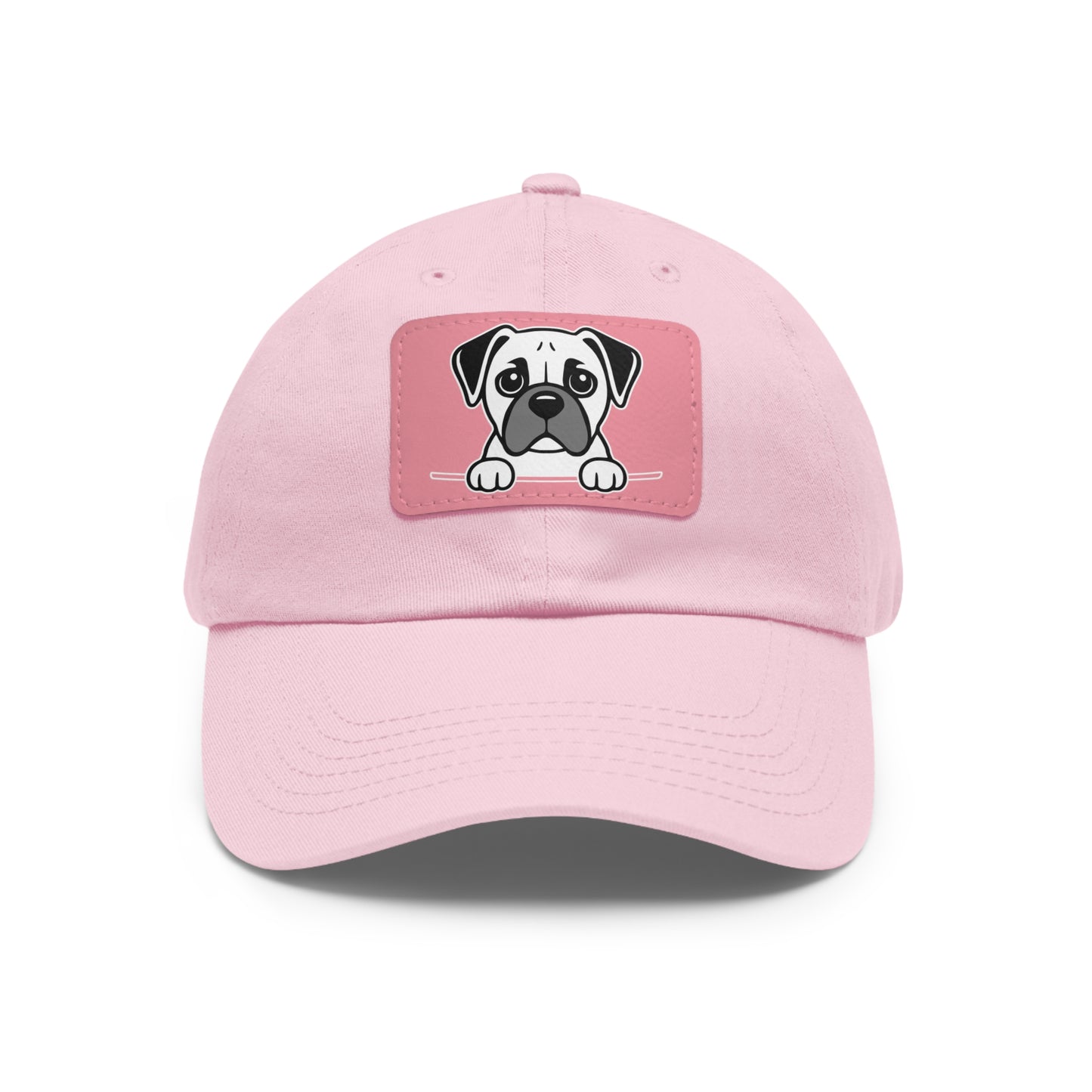 Boxer Dad Hat – Unisex Leather Patch Adjustable Cap