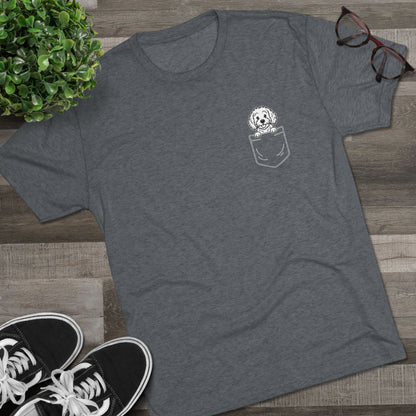 Goldendoodle Pocket-Print Tri-blend Tee