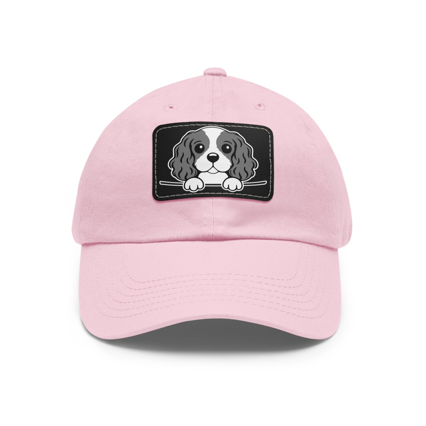 Cavalier King Charles Spaniel Dad Hat – Unisex Leather Patch Adjustable Cap
