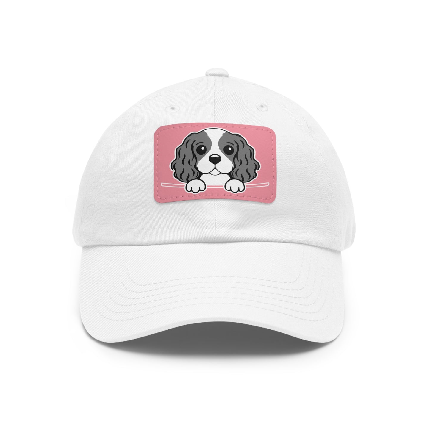 Cavalier King Charles Spaniel Dad Hat – Unisex Leather Patch Adjustable Cap