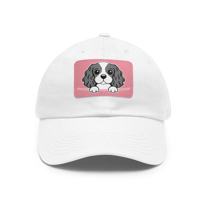 Cavalier King Charles Spaniel Dad Hat – Unisex Leather Patch Adjustable Cap