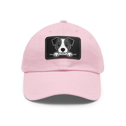 Jack Russell Terrier Dad Hat – Unisex Leather Patch Adjustable Cap