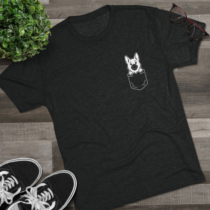 German Shepherd Pocket-Print Tri-blend Tee