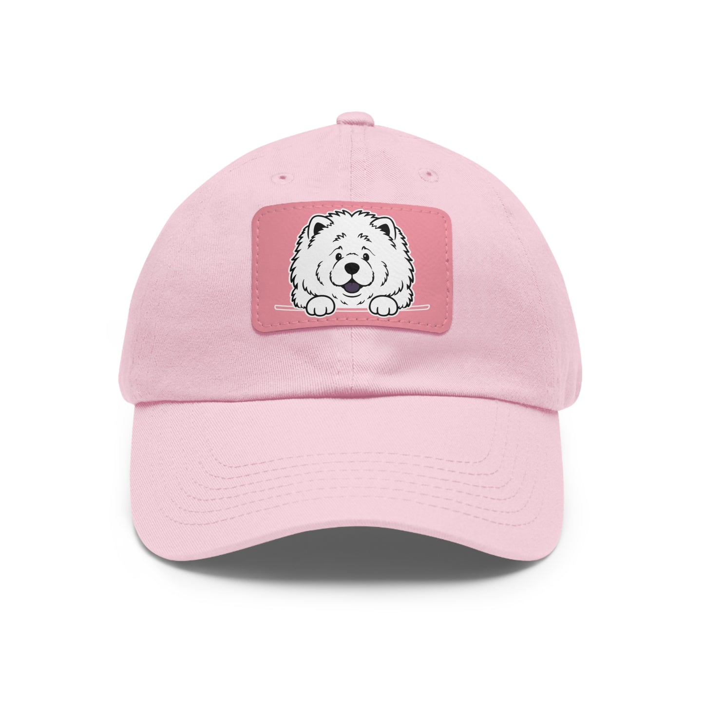 Chow Chow Dad Hat – Unisex Leather Patch Adjustable Cap
