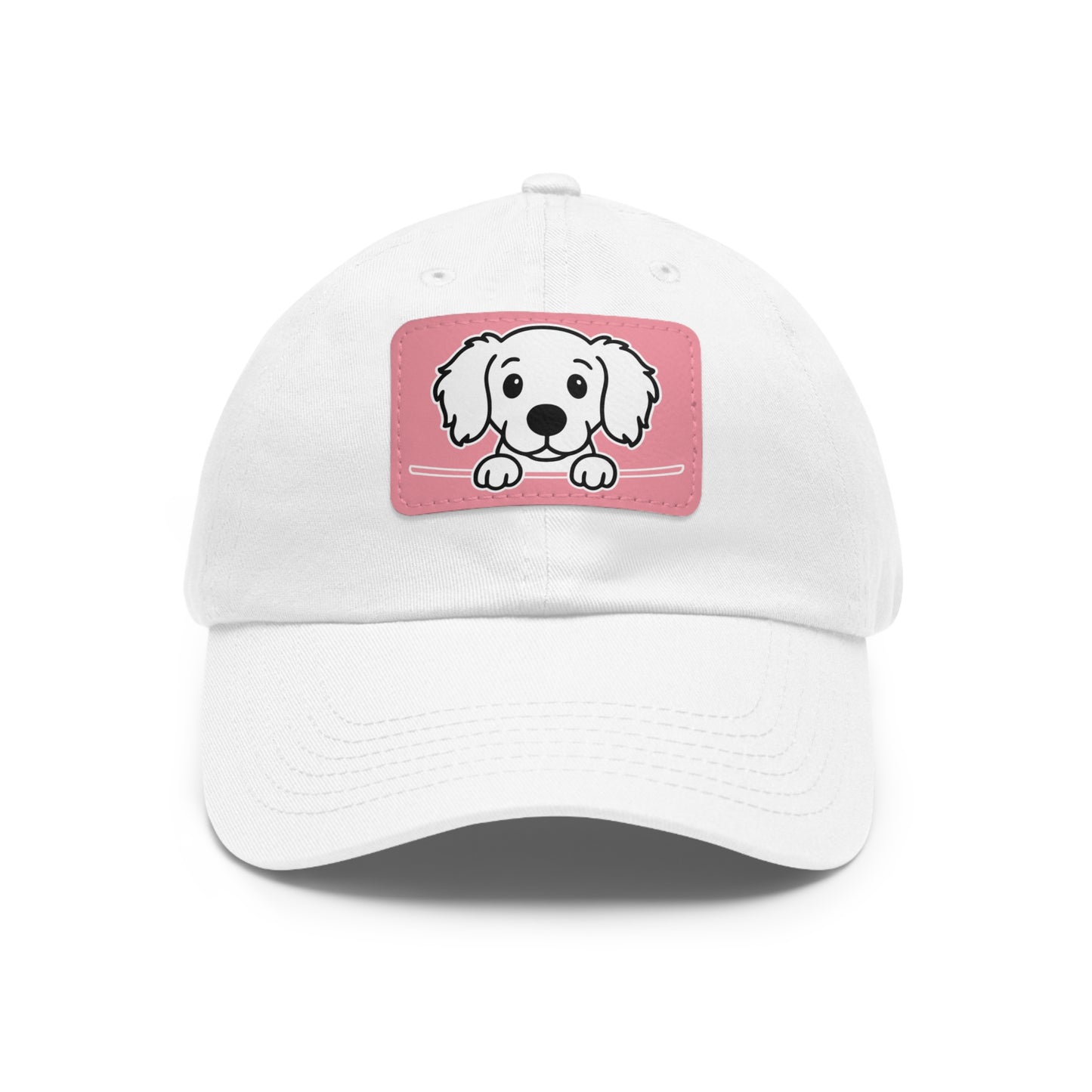 Long Haired Dachshund Dad Hat – Unisex Leather Patch Adjustable Cap