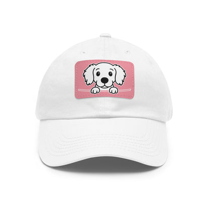 Long Haired Dachshund Dad Hat – Unisex Leather Patch Adjustable Cap