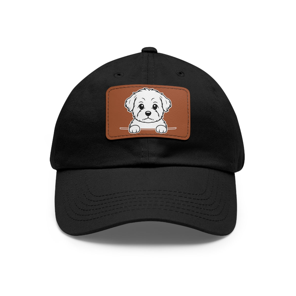 Shorkie Dad Hat – Unisex Leather Patch Adjustable Cap