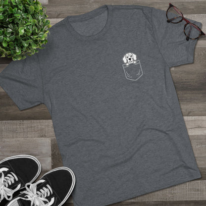 Beagle Pocket-Print Tri-blend Tee