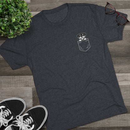 Rottweiler Pocket-Print Tri-blend Tee