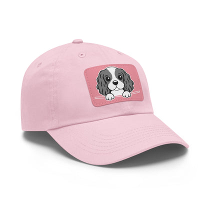 Cavalier King Charles Spaniel Dad Hat – Unisex Leather Patch Adjustable Cap