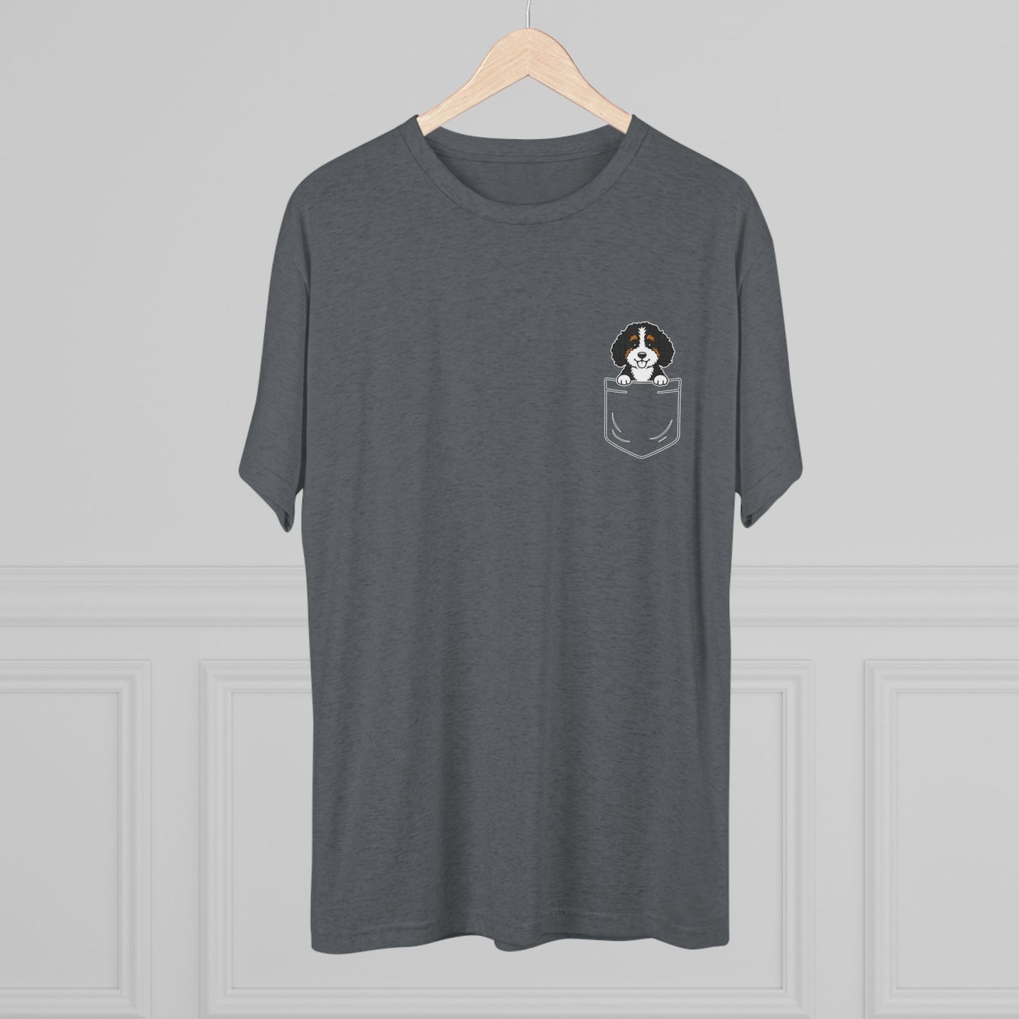 Bernedoodle Pocket-Print Tri-blend Tee