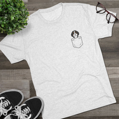 Bernedoodle Pocket-Print Tri-blend Tee