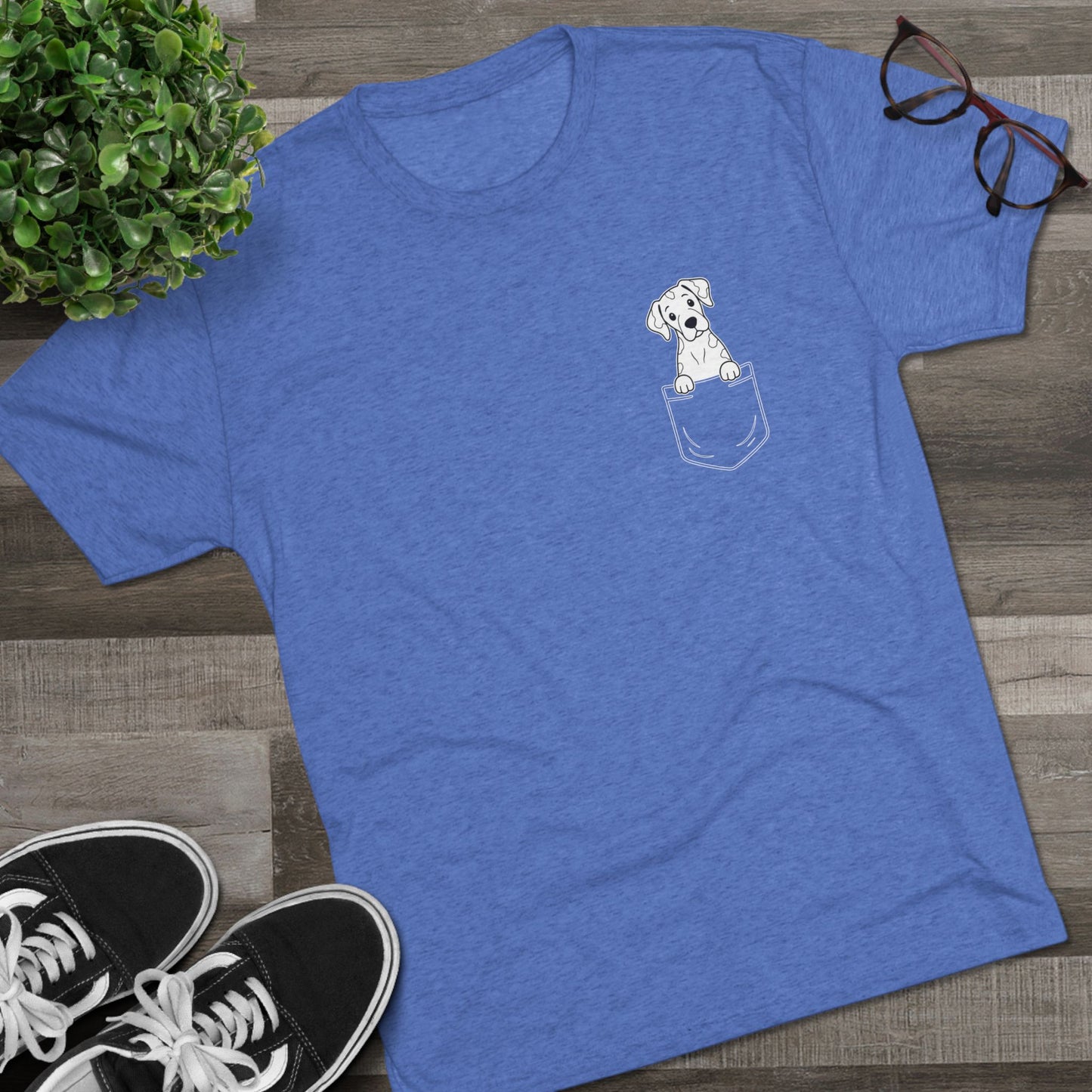 Great Dane (Harlequin) Pocket-Print Tri-blend Tee