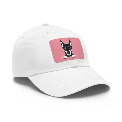 Doberman Dad Hat – Unisex Leather Patch Adjustable Cap
