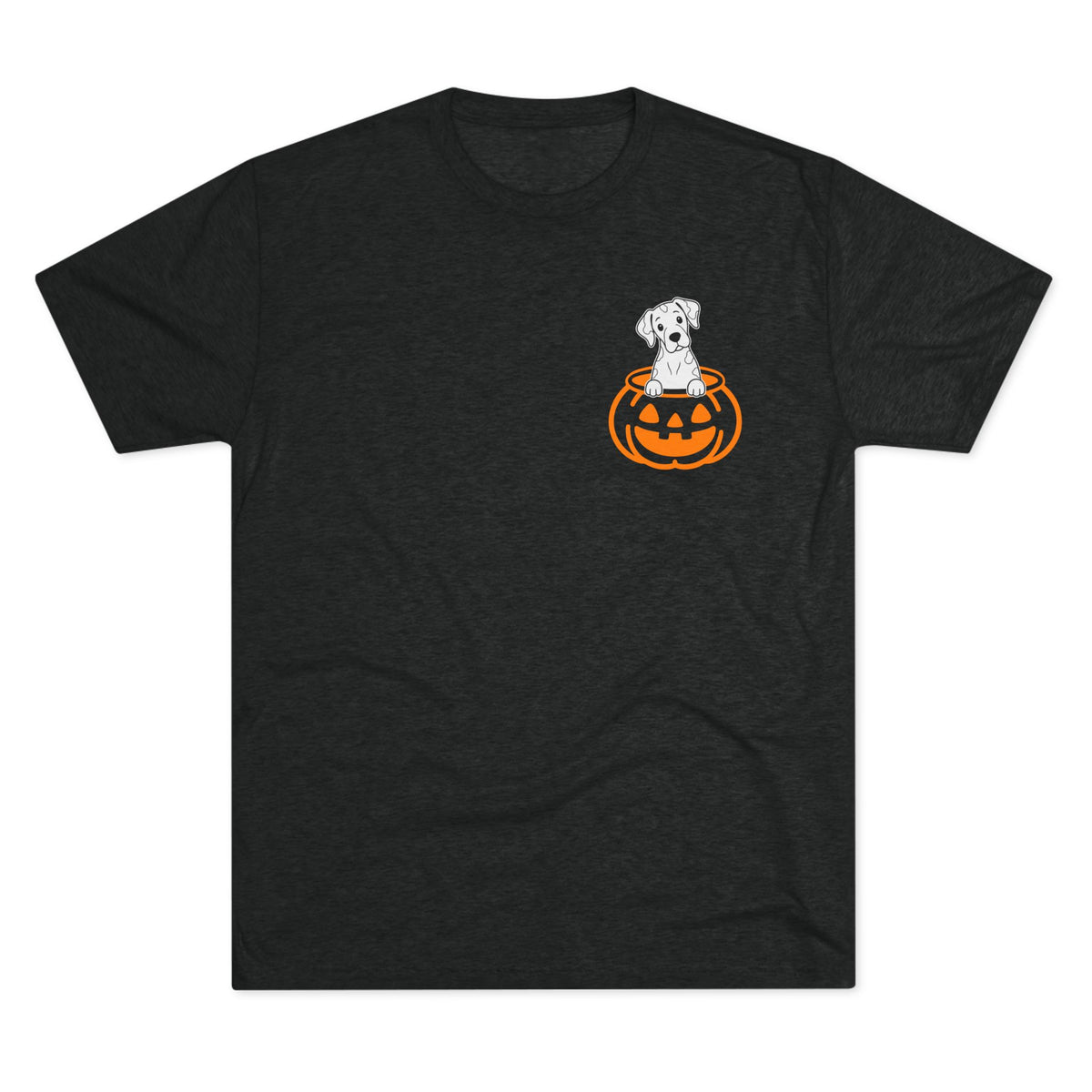 Halloween Pumpkin Pup - Great Dane - Harlequin - Tri-blend Tee