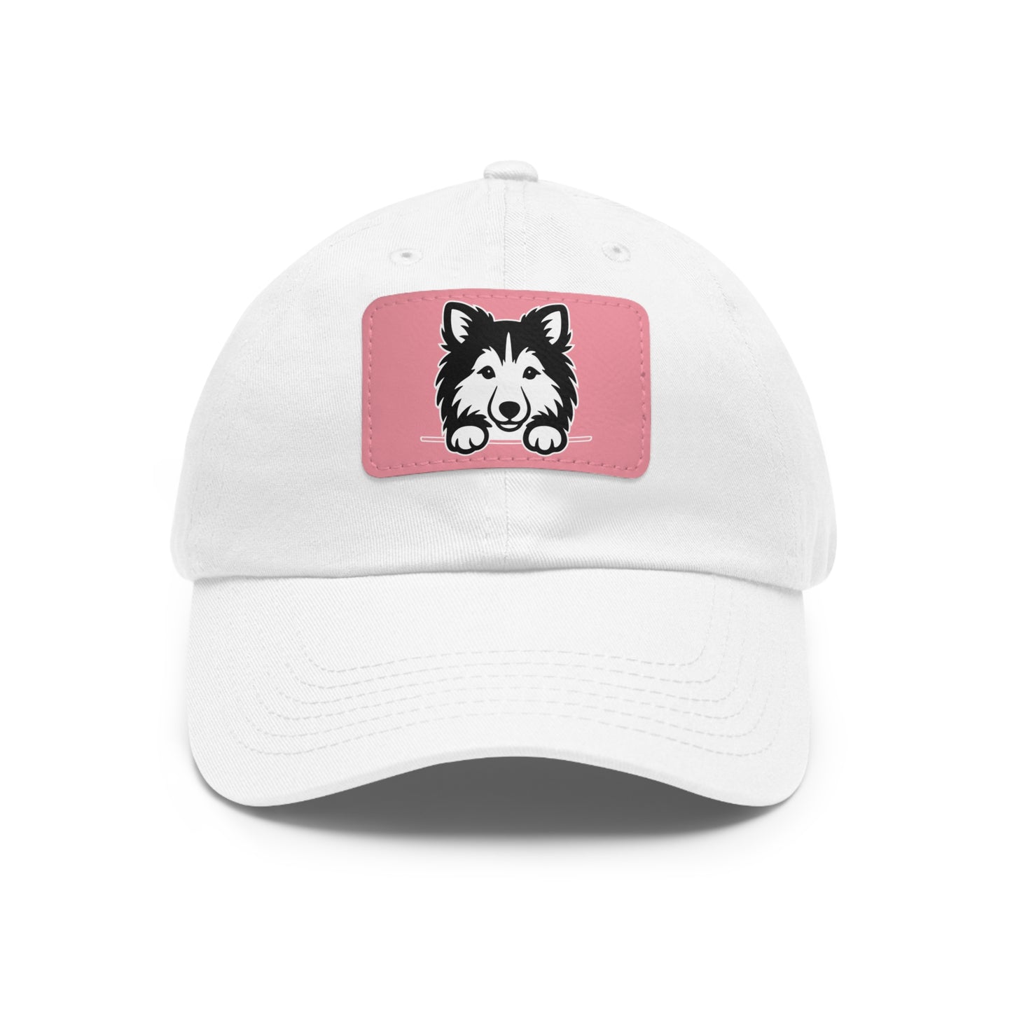 Shetland Sheepdog (Sheltie) Dad Hat – Unisex Leather Patch Adjustable Cap