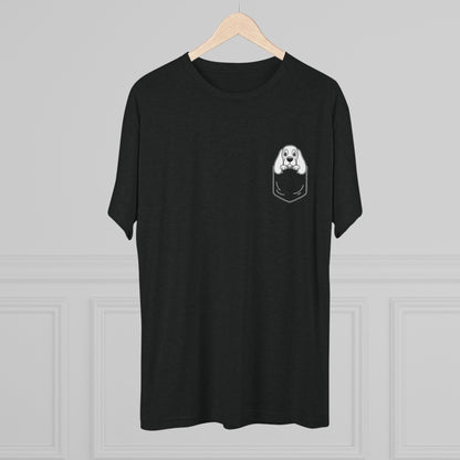 Basset Hound Pocket-Print Tri-blend Tee