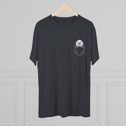 Cocker Spaniel Pocket-Print Tri-blend Tee