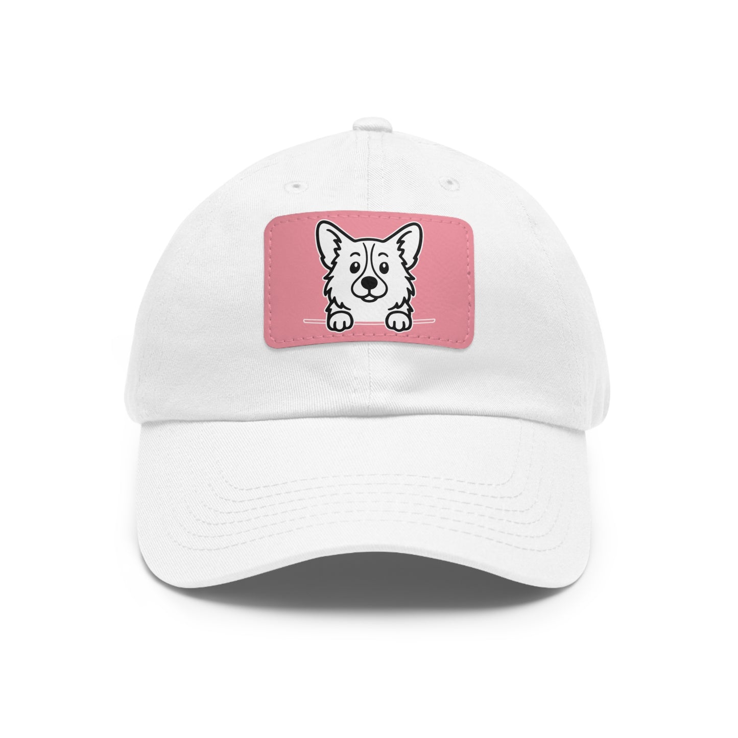 Pembroke Welsh Corgi Dad Hat – Unisex Leather Patch Adjustable Cap