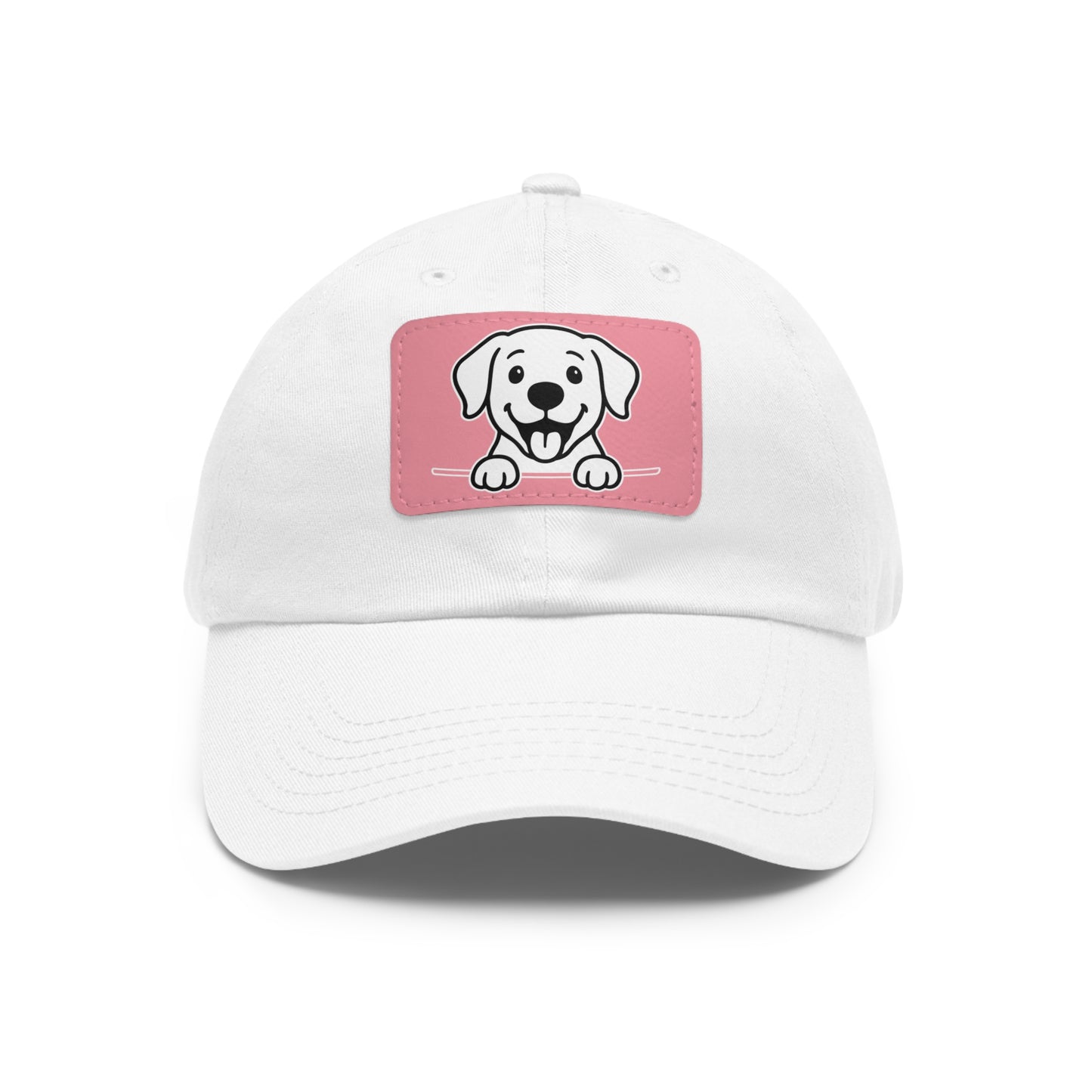 Labrador Retriever Dad Hat – Unisex Leather Patch Adjustable Cap