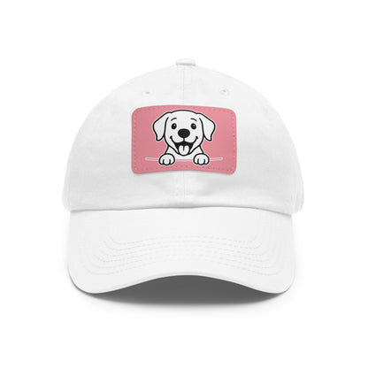 Labrador Retriever Dad Hat – Unisex Leather Patch Adjustable Cap