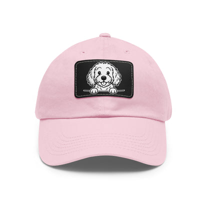 Goldendoodle Dad Hat – Unisex Leather Patch Adjustable Cap