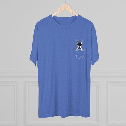 Doberman Pocket-Print Tri-blend Tee