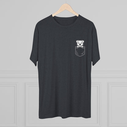 American Pitbull Pocket-Print Tri-blend Tee