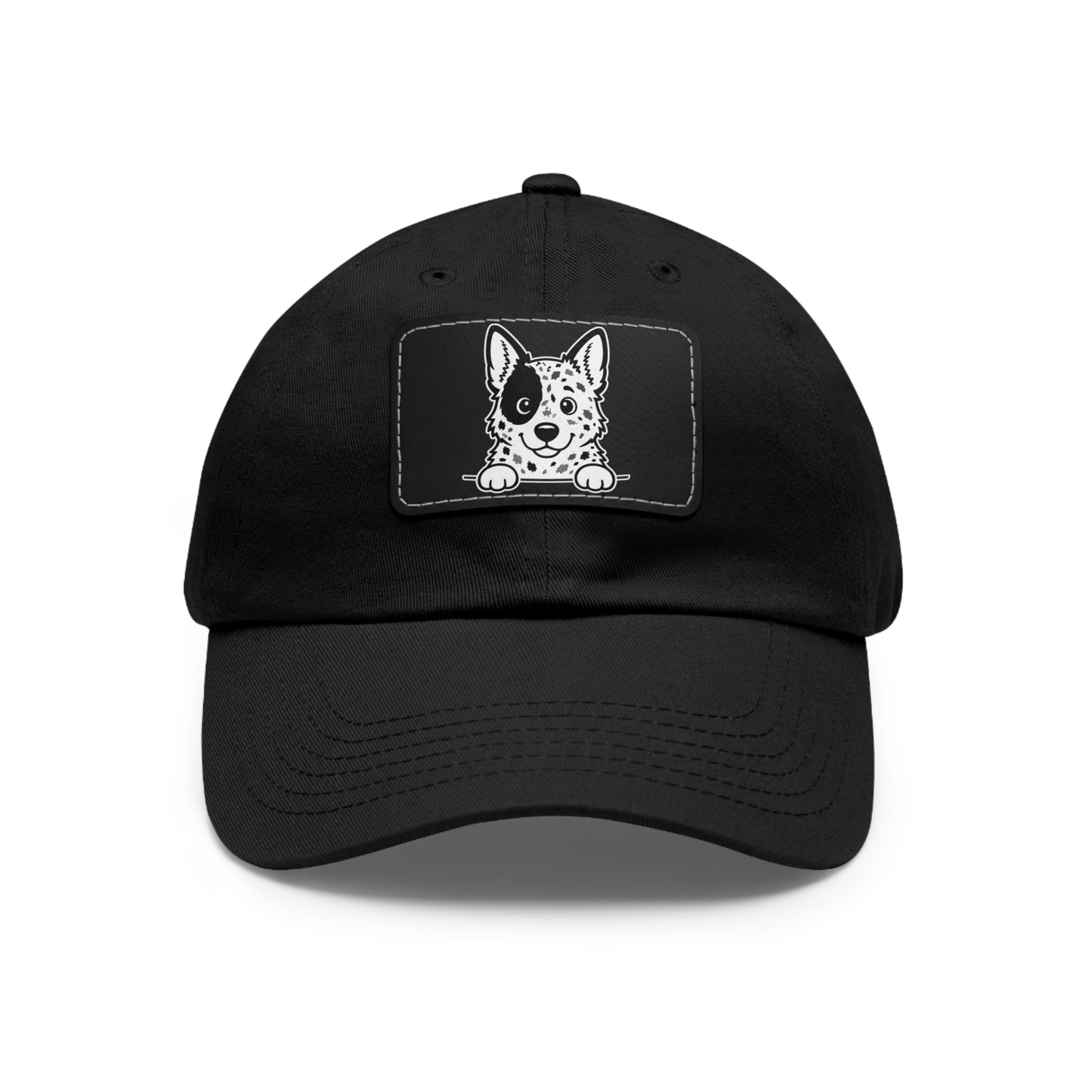 Australian Cattle Dog Dad Hat – Unisex Leather Patch Adjustable Cap