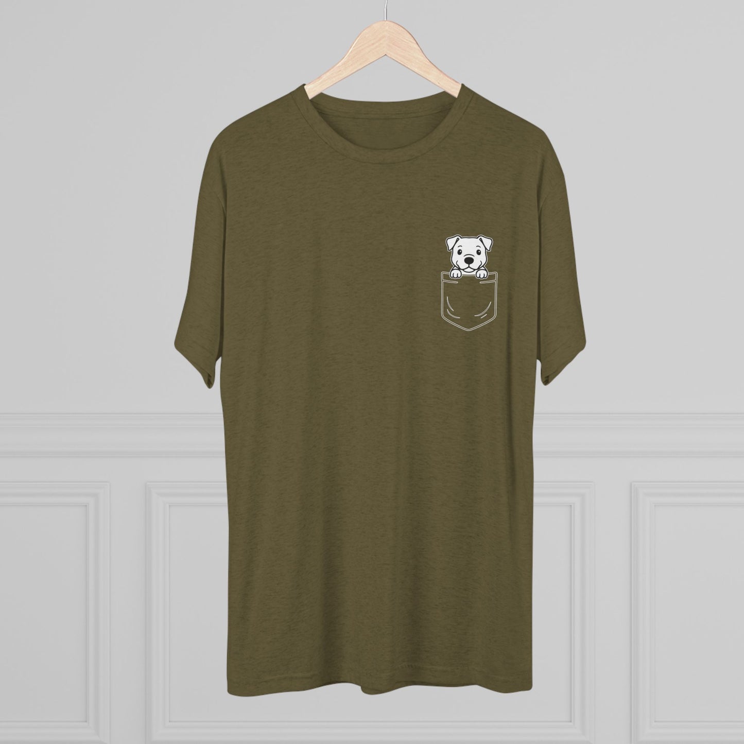 American Pitbull Pocket-Print Tri-blend Tee