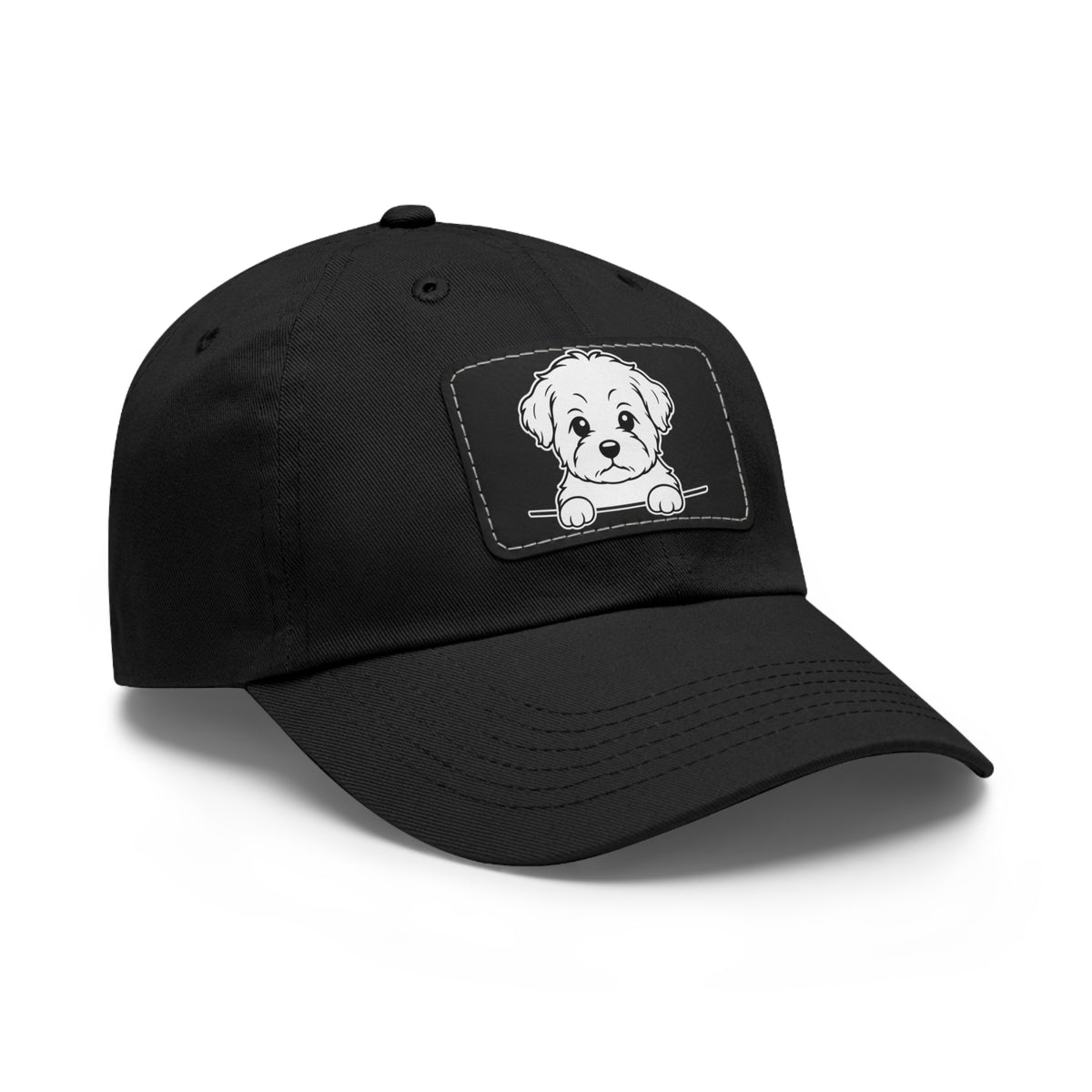 Shorkie Dad Hat – Unisex Leather Patch Adjustable Cap