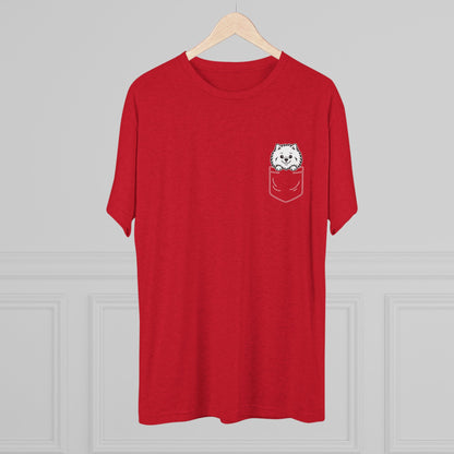 Pomeranian Pocket-Print Tri-blend Tee