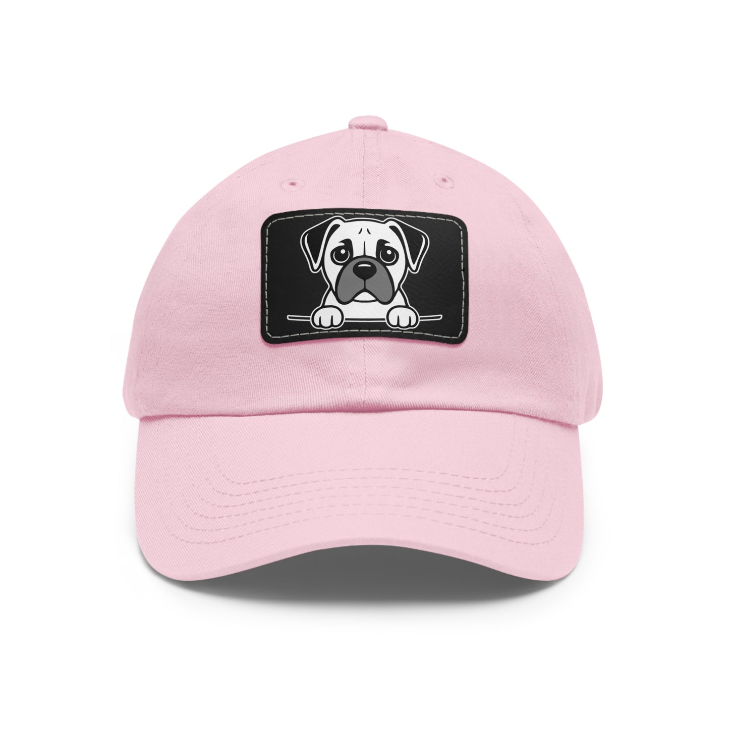 Boxer Dad Hat – Unisex Leather Patch Adjustable Cap