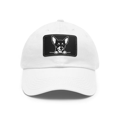 Miniature Pinscher Dad Hat – Unisex Leather Patch Adjustable Cap