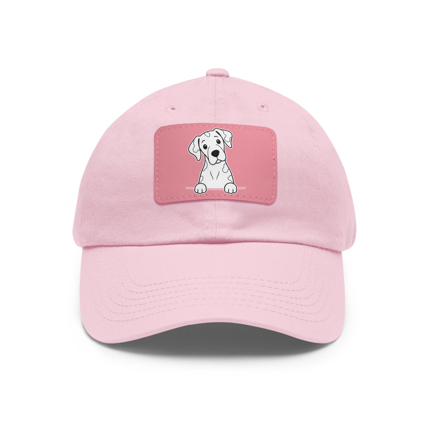 Great Dane (Harlequin) Dad Hat – Unisex Leather Patch Adjustable Cap