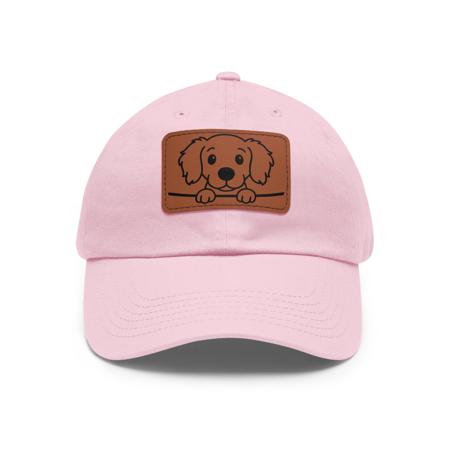 Long Haired Dachshund Dad Hat – Unisex Leather Patch Adjustable Cap