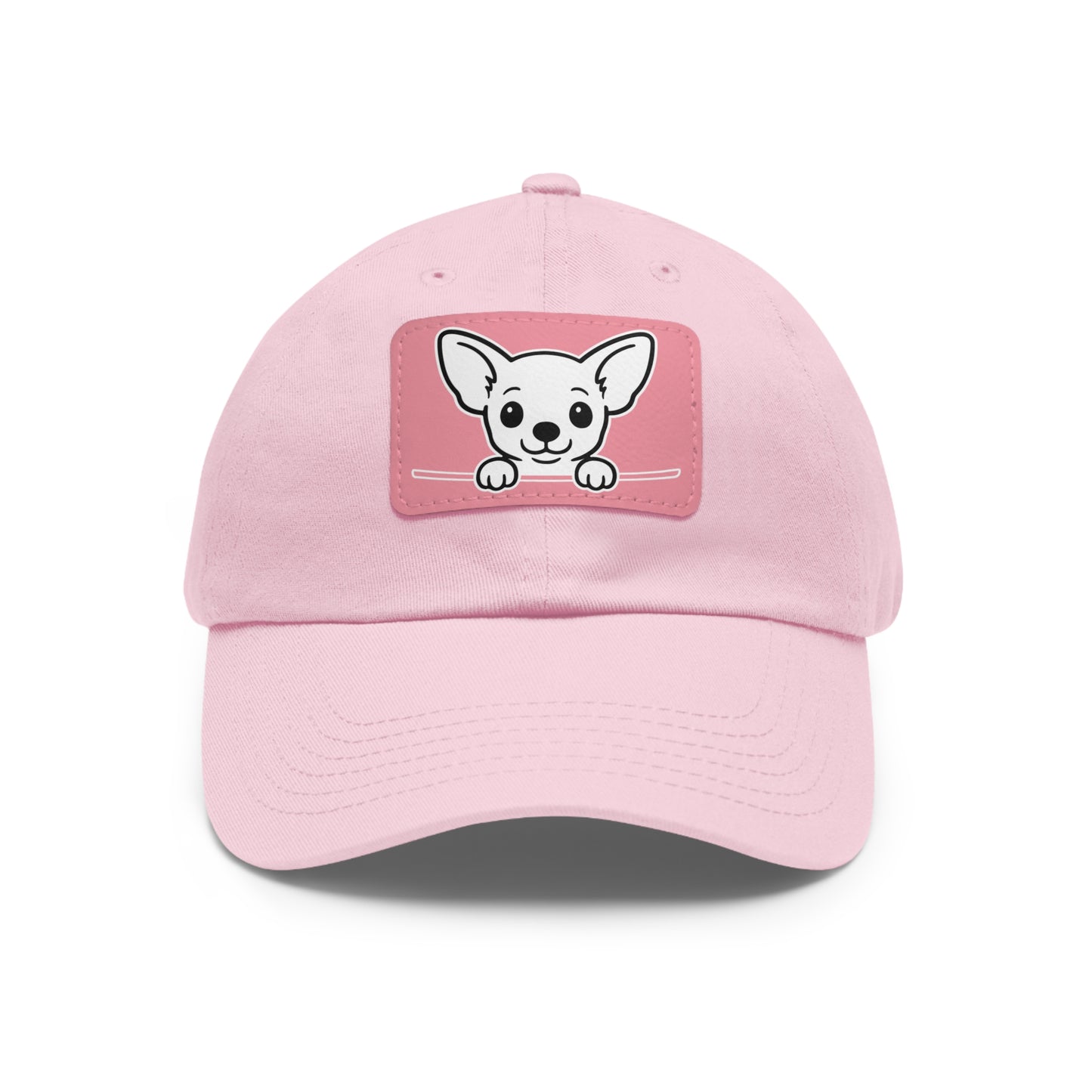 Chihuahua Dad Hat – Unisex Leather Patch Adjustable Cap