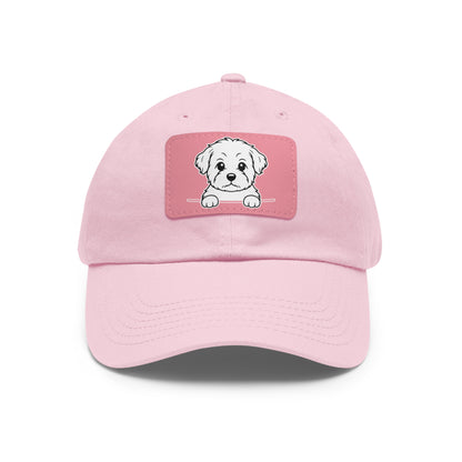 Shorkie Dad Hat – Unisex Leather Patch Adjustable Cap