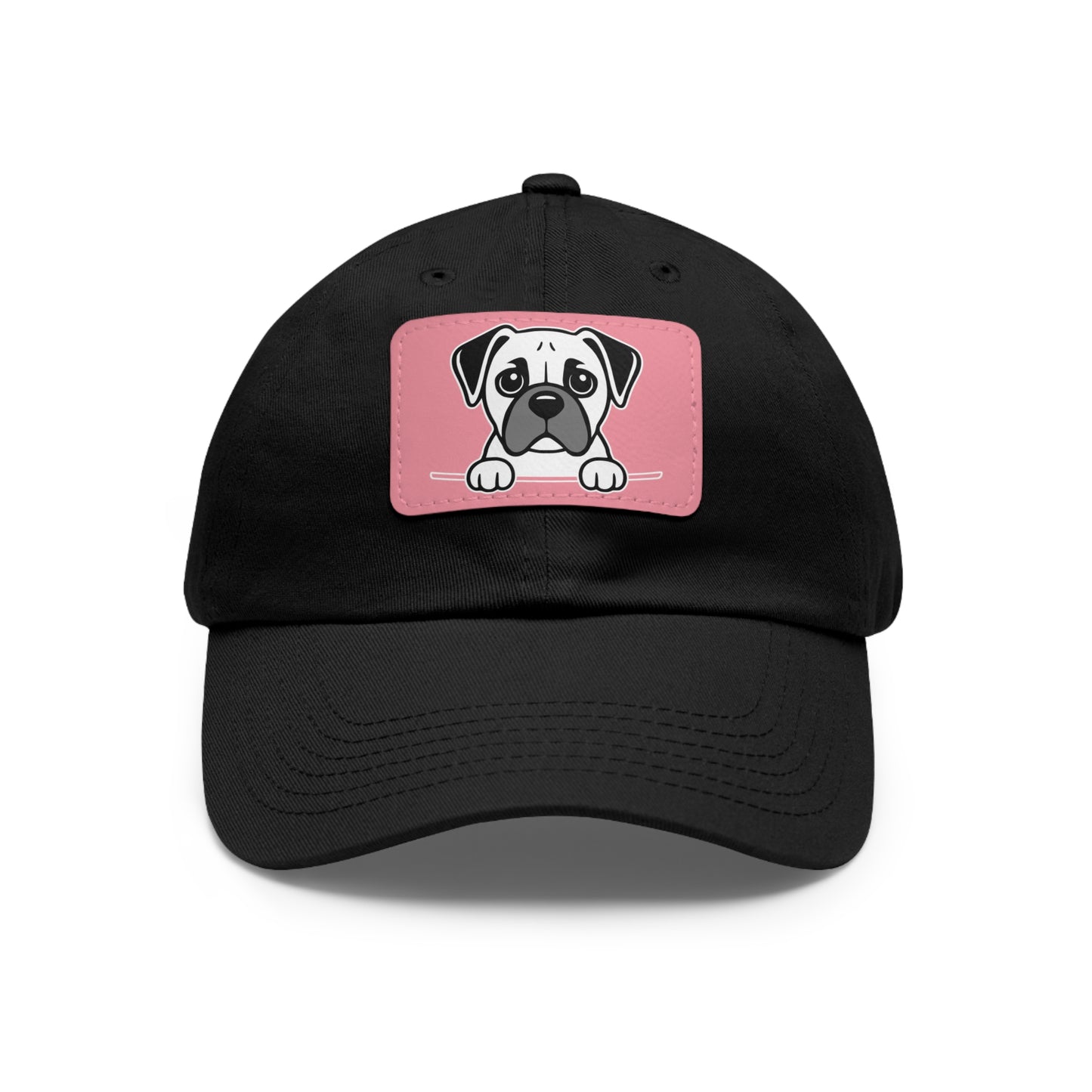 Boxer Dad Hat – Unisex Leather Patch Adjustable Cap