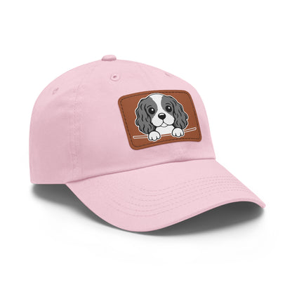 Cavalier King Charles Spaniel Dad Hat – Unisex Leather Patch Adjustable Cap